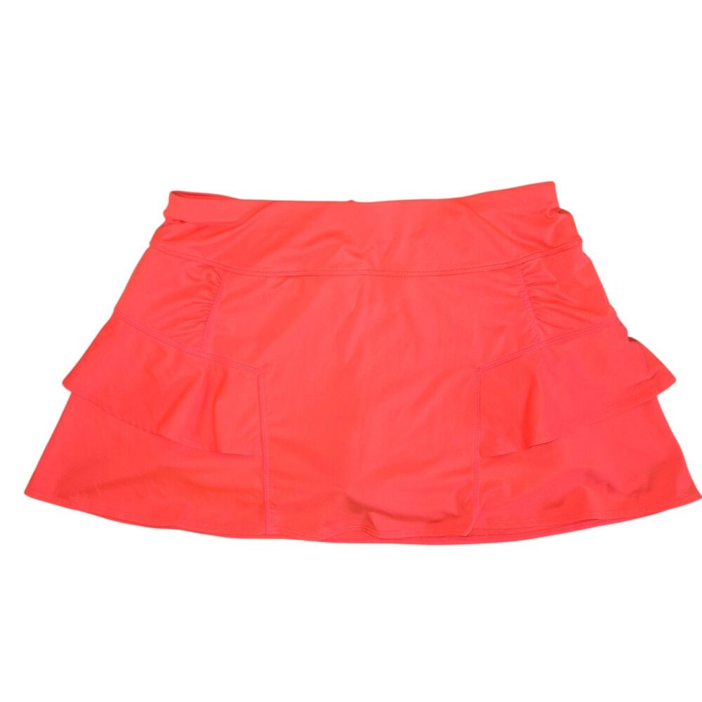 NWOT Athleta Coral Pink Takeoff Ruffle Tennis Golf Skort Size S 964025